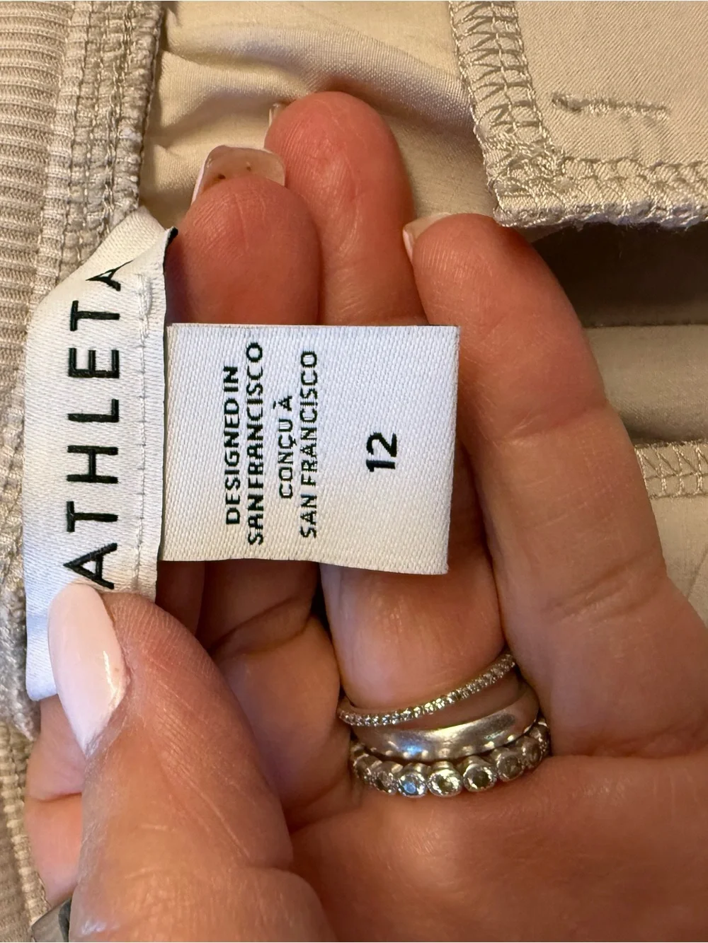 NWT Athleta Brooklyn ankle pant Light Cream Straight-Leg Pull-On Pants